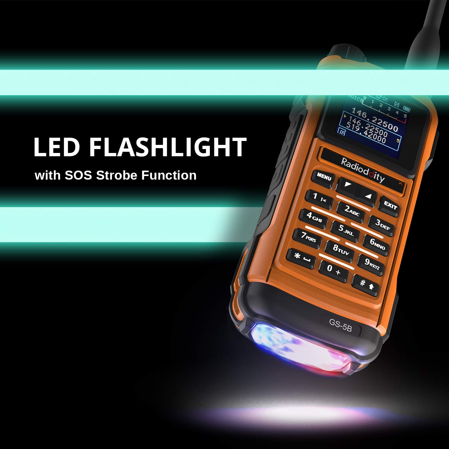 [2025 Upgraded Version] Radioddity GS-5B 8W Dual Band Ham Radio Handheld, Support Chirp & APP Programming, BT Headsets Connection, Channel Sync, IP56 Rainproof, Dual PTT, 512CH, 2000mAh USB-C Battery - Image 4