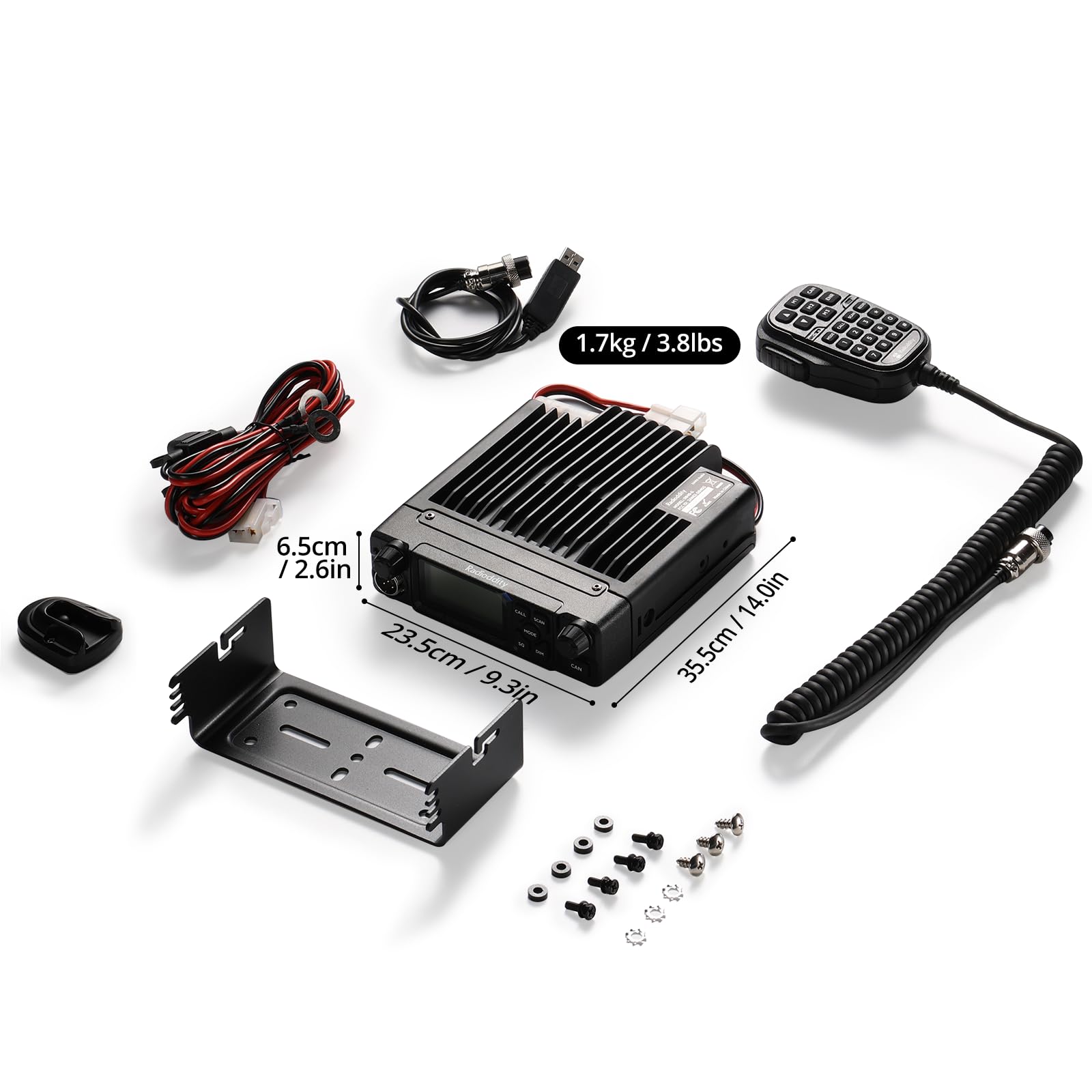 Radioddity DB40-G GMRS Mobile Radio, 40W Long Range Repeater-Capable Two Way Radio with Dual Display, VOX, 169 Channels, UHF RX, for Off-Road, Vehicle Communication - Image 7