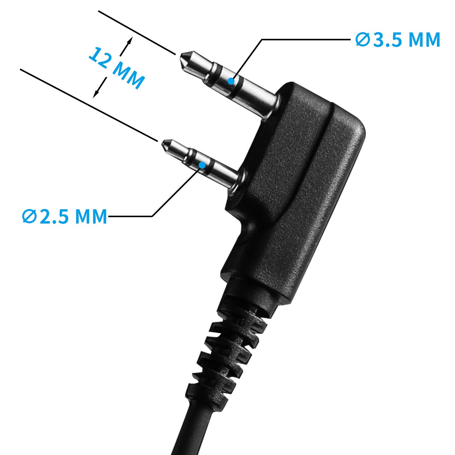 Radioddity E002 Walkie Talkies Air Acoustic Earpiece Adjustable Volume Headset Compatible with Baofeng UV-5R BF-888S BF-F8HP GA-2S GA-5S R2 Kenwood Two Way Radio (1 Pack) - Image 4