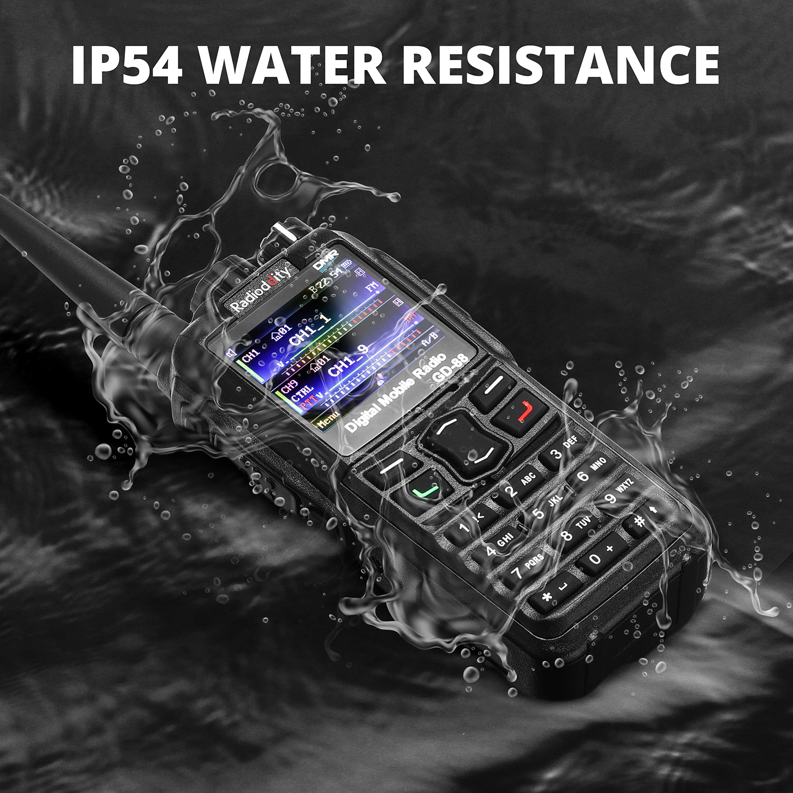 Radioddity GD-88 DMR & Analog 7W Handheld Radio, VHF UHF Dual Band Ham Two Way Radio, with GPS/APRS, Cross-Band Repeater, SFR, 300K Contacts - Image 4