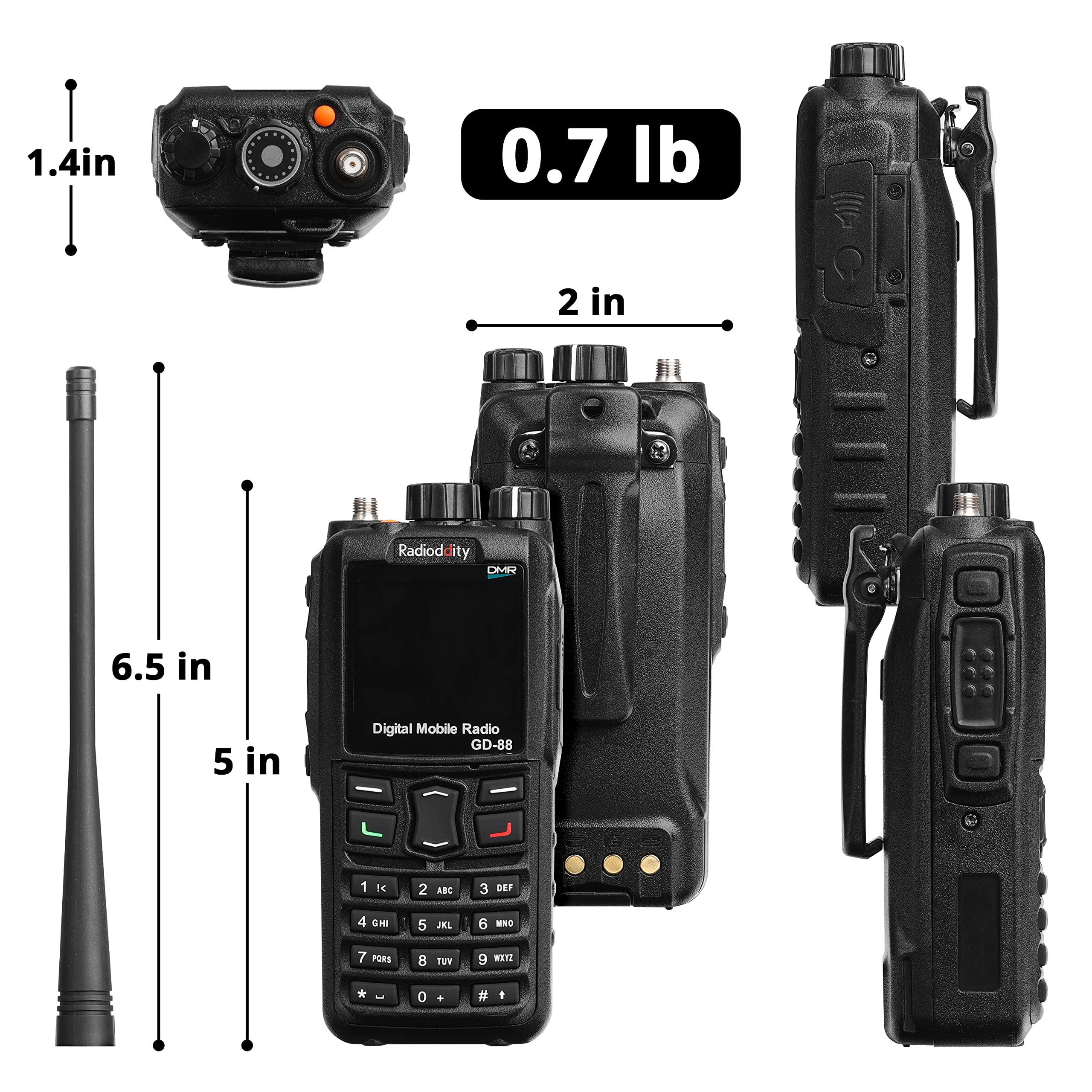 Radioddity GD-88 DMR & Analog 7W Handheld Radio, VHF UHF Dual Band Ham Two Way Radio, with GPS/APRS, Cross-Band Repeater, SFR, 300K Contacts - Image 6