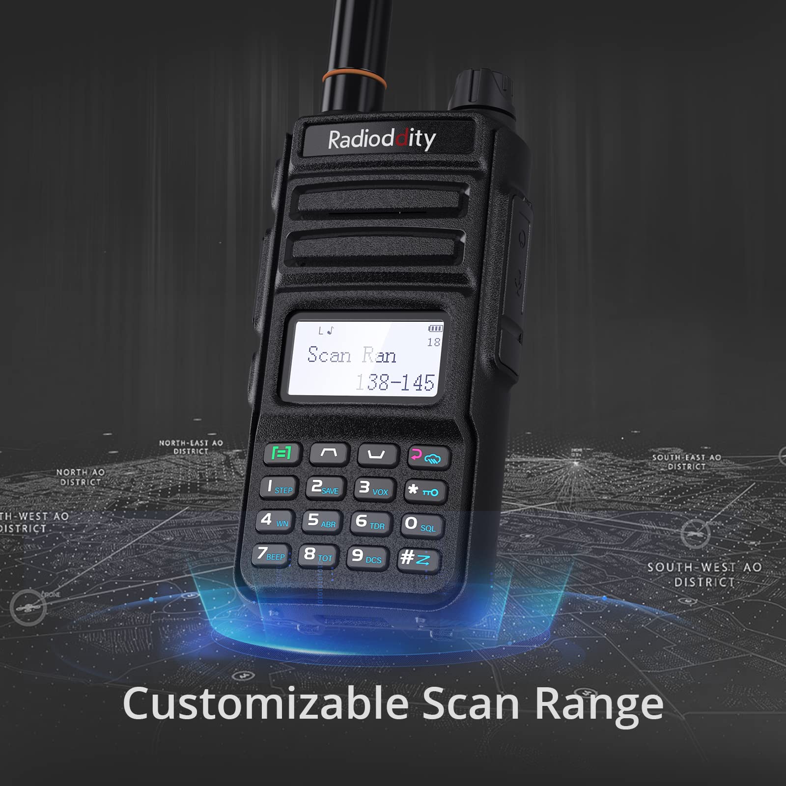Radioddity MU-5 MURS Radio, License Free Two-Way Radio Rechargeable, Display Sync for Industrial Business Retail - Image 6