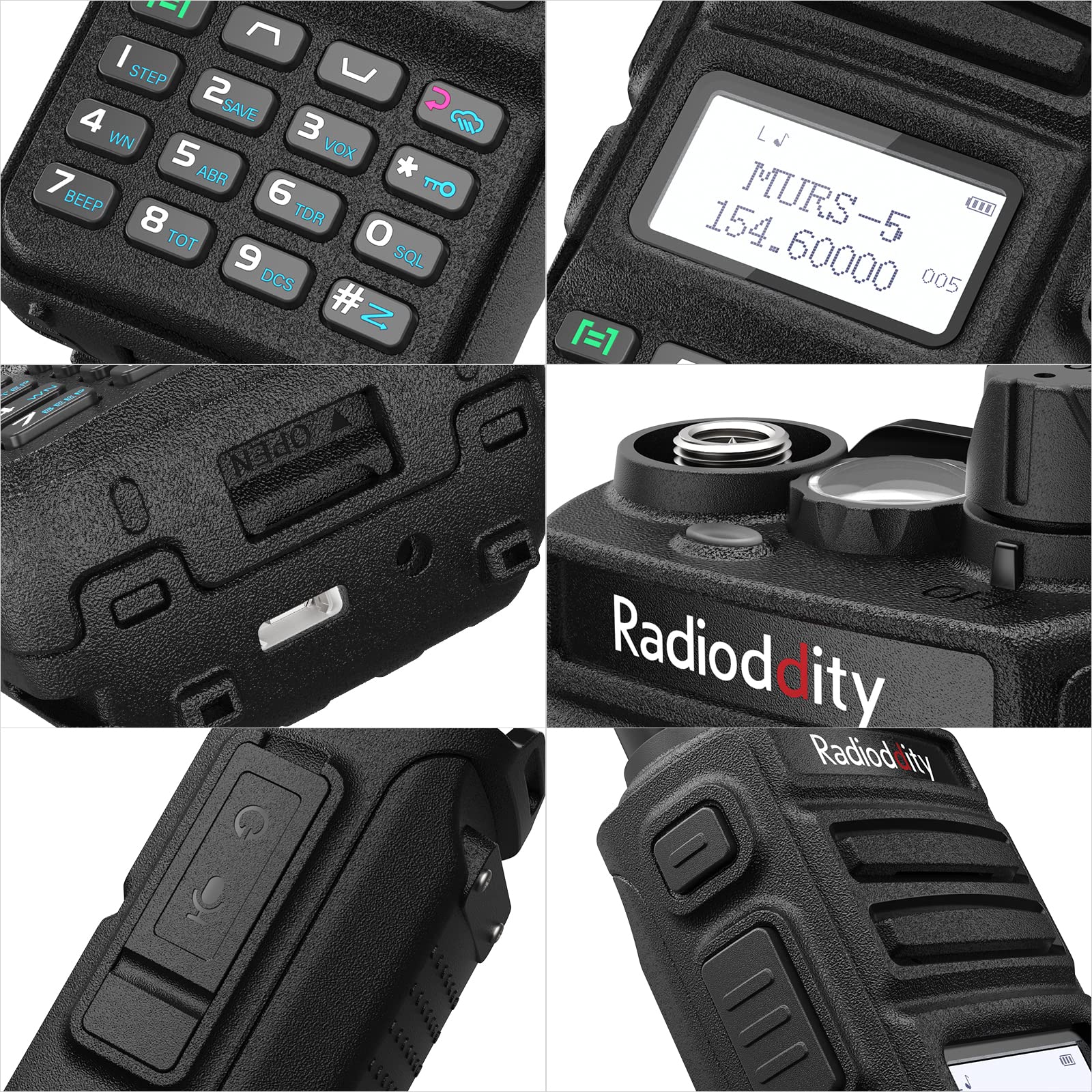 Radioddity MU-5 MURS Radio, License Free Two-Way Radio Rechargeable, Display Sync for Industrial Business Retail - Image 8