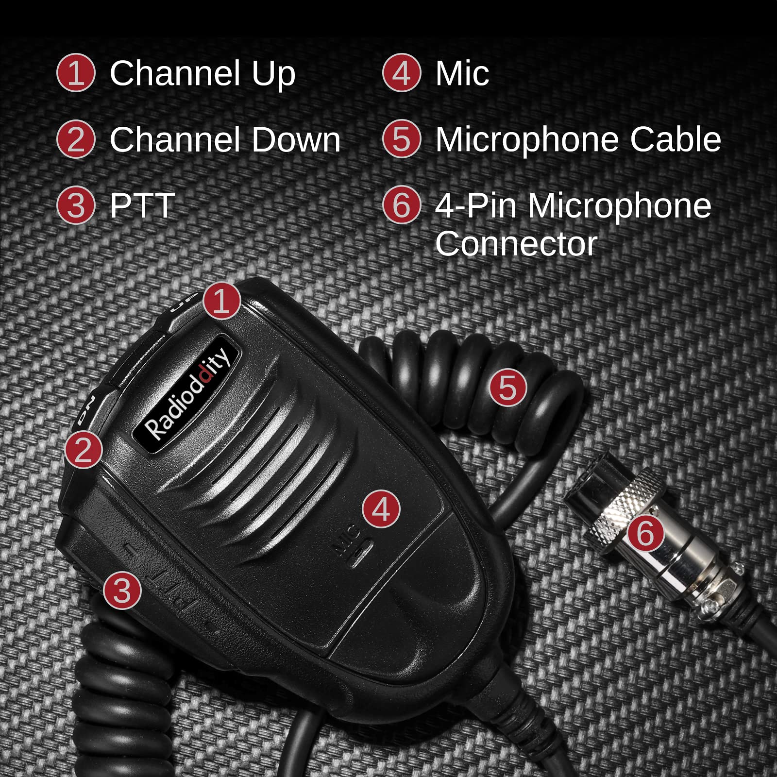 Radioddity QT40 10 Meter SSB Ham Radio, Digital Noise Reduction 40W High Power Amateur Radio with NOAA Alert, AM/FM/PA Mobile Transceiver with CTCSS/DCS, USB Programming Cable, Perfect for Truck - Image 5