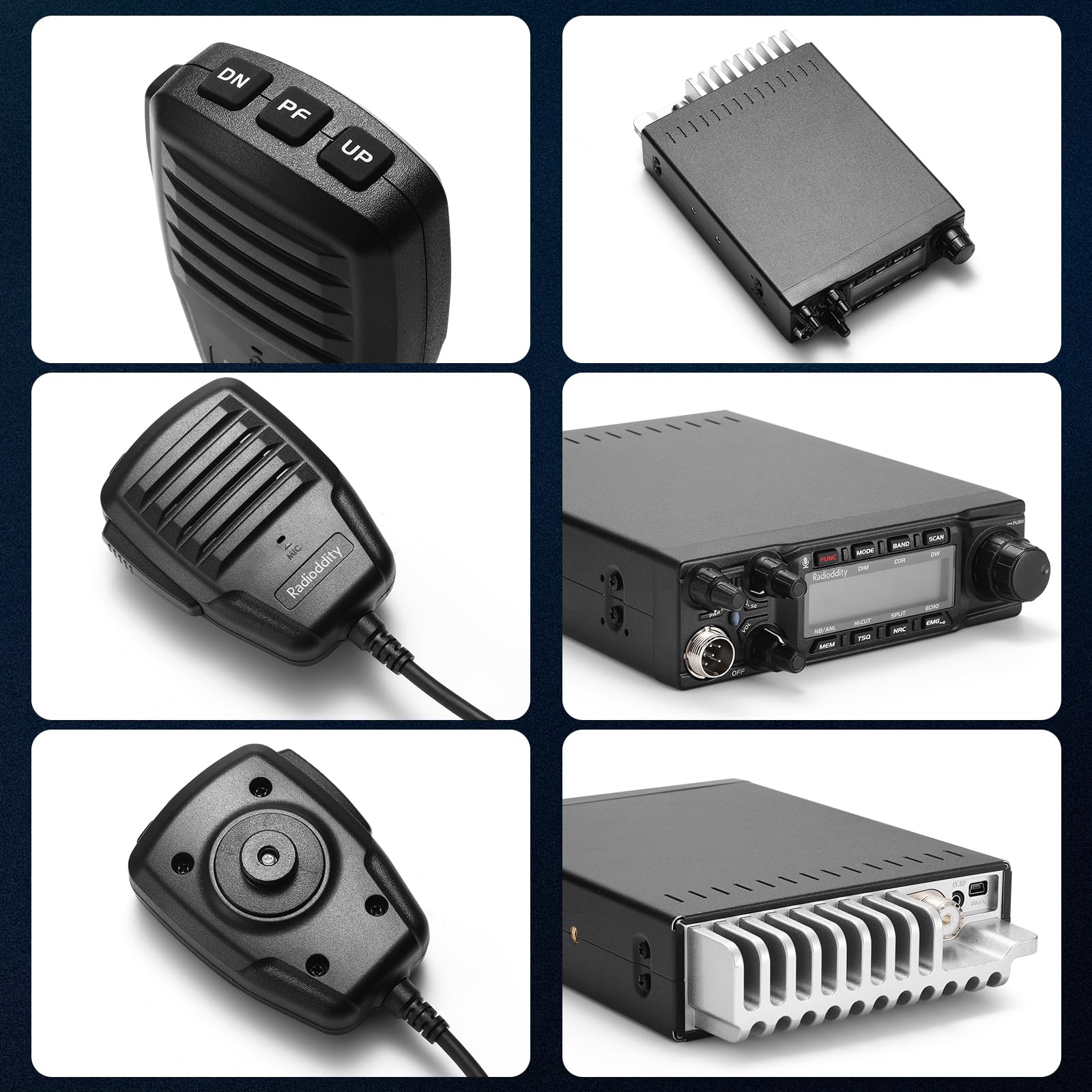 Radioddity QT80 10 Meter Radio, 80W High Power Amateur Ham Radio, SSB/AM/FM/PA Mobile Transceiver with RX & TX Noise Reduction, CTCSS/DCS, ASQ, SWR High Alert - Image 6