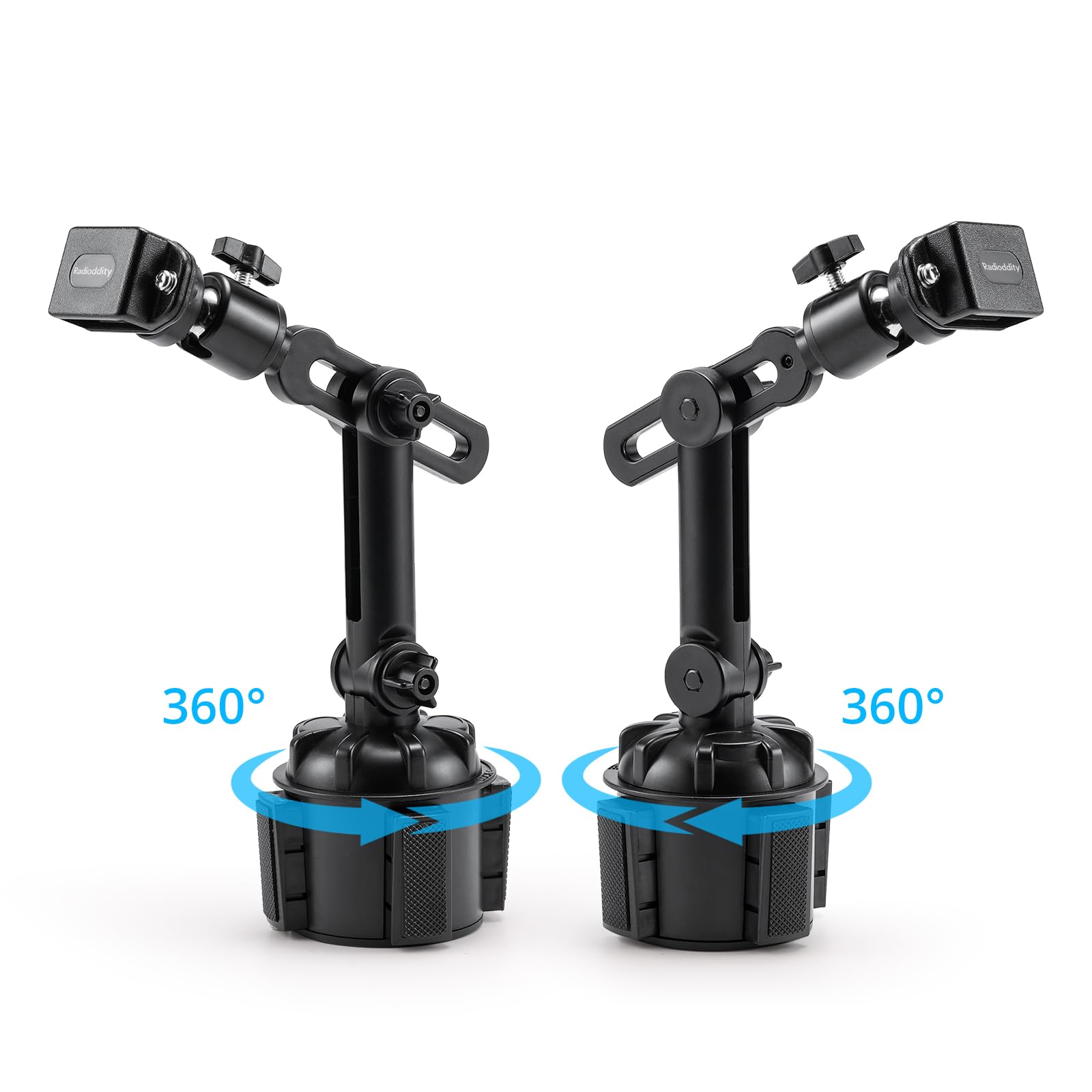 Radioddity RH1 Cup Holder Radio Mount, Adjustable Length and Height, Secure and Stable for Handheld Radio, Car Mobile Radio, Two Way Radio, Walkie Talkies - Image 5