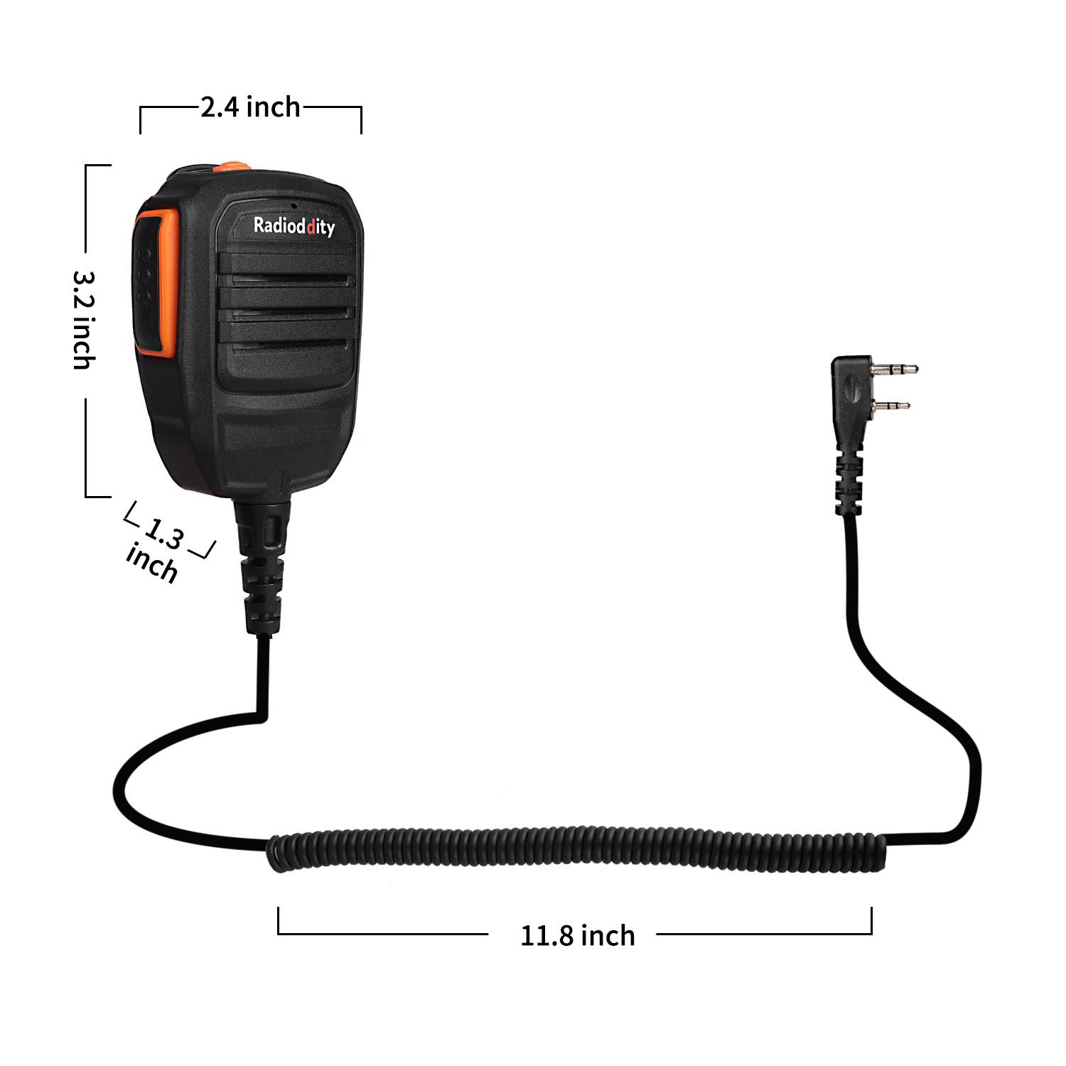 Radioddity RS22 Remote Speaker Mic with Clear Sound, Compatible with Baofeng UV-5R UV-5RX3 BF-888S BF-F8HP H-777 Radioddity GM-30 GA-2S GA-510 TYT Kenwood Two Way Radio Walkie Talkie (Single PTT) - Image 6