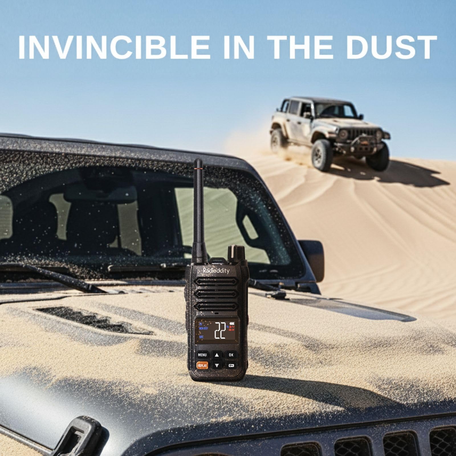 Radioddity X1 Walkie Talkies for Adults, IP67 Waterproof FRS 2-Way Radio with 5 Mile Reliable Long Range, Durable Noise Reduction & NOAA Weather Alerts for Outdoor Adventures, 2 Pack - Image 6